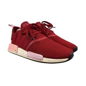 Adidas Shoes Womens 9.5 Athletic Trainer NMD R1 Sneaker Running Sport Active Red